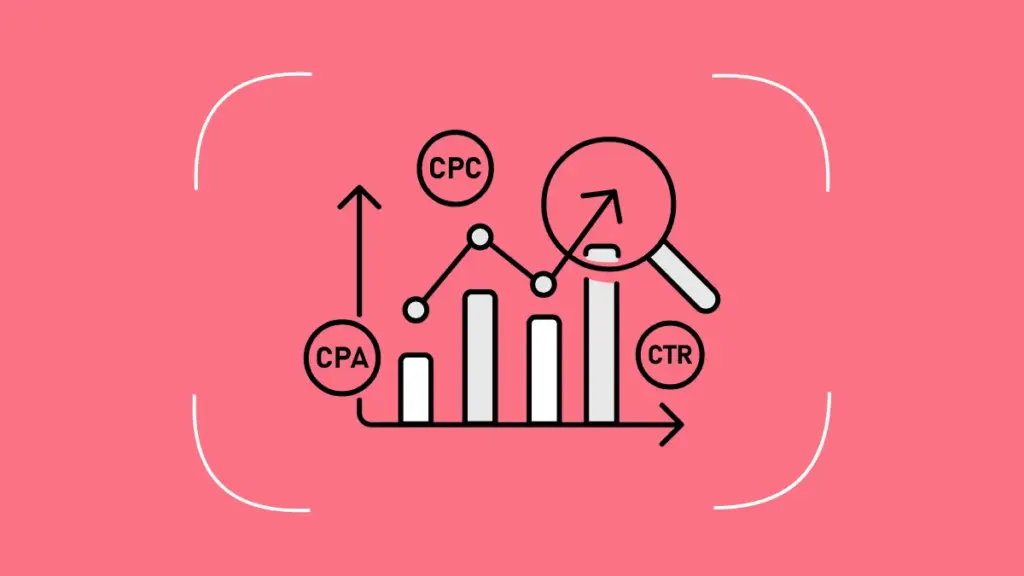 Illustration zur Veranschaulichung: Die wichtigsten SEA KPIs.