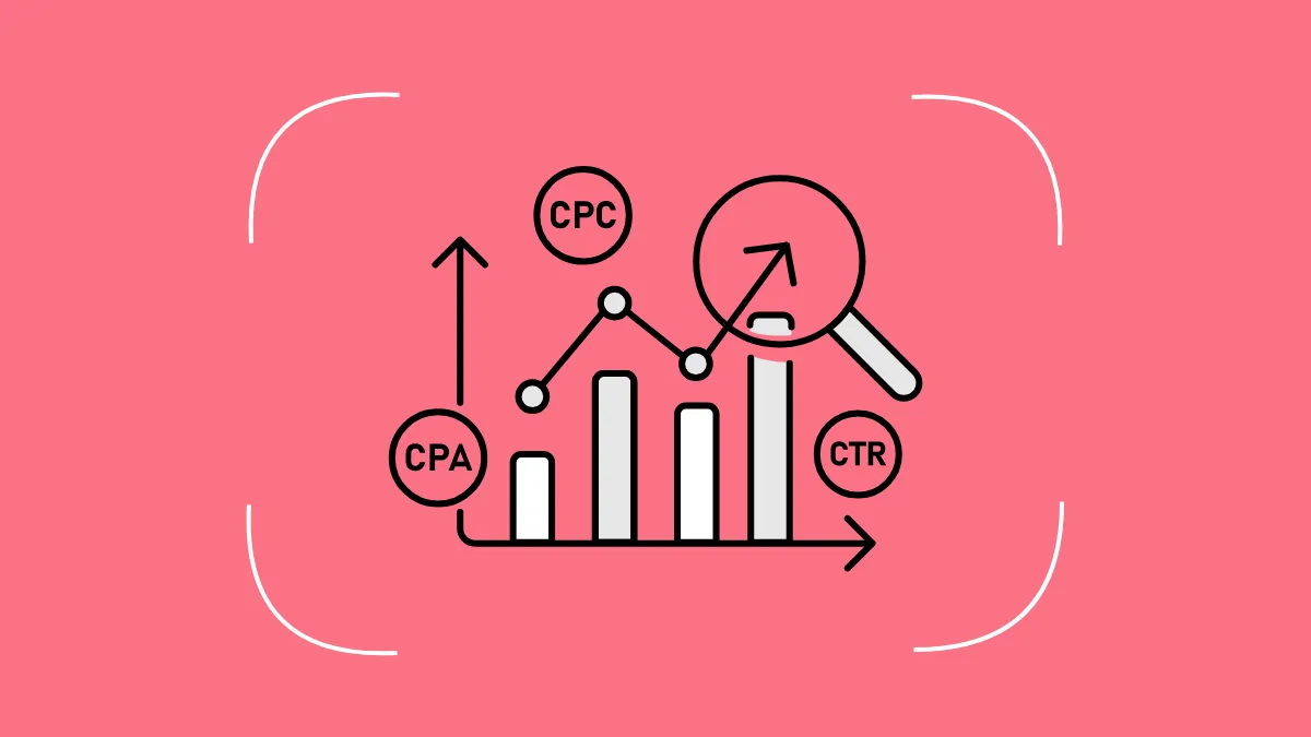 Illustration zur Veranschaulichung: Die wichtigsten SEA KPIs.